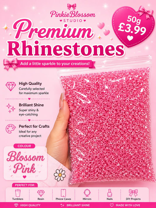 🌸Blossom Pink🌸Premium Rhinestones – 50g Sparkle Pack- Arts DIY Crafts