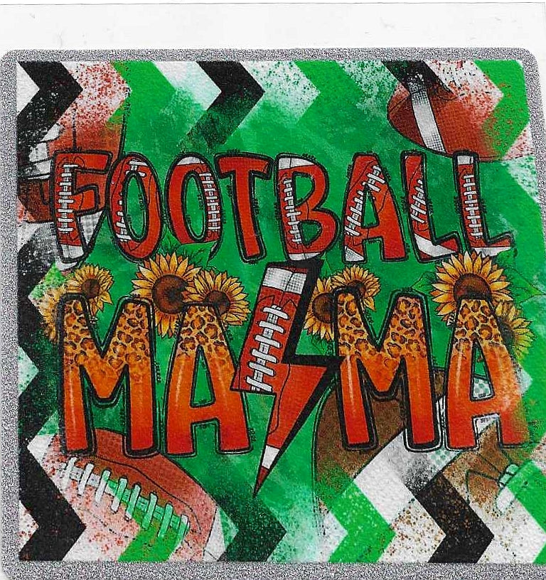 Glitter Decal Football Mama
