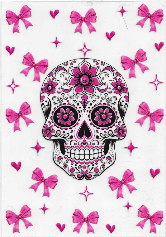 Book Wrap Skull with a Bow