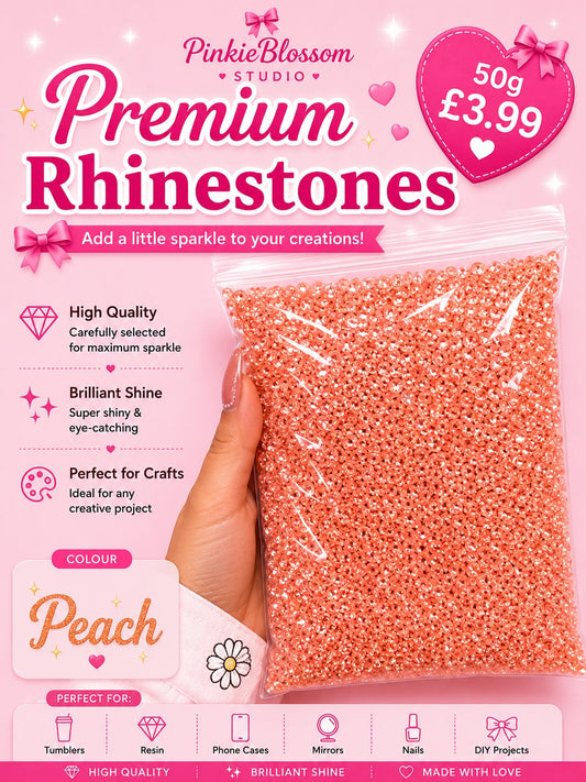 🍑Peach🍑Premium Rhinestones – 50g Sparkle Pack- Arts DIY Crafts
