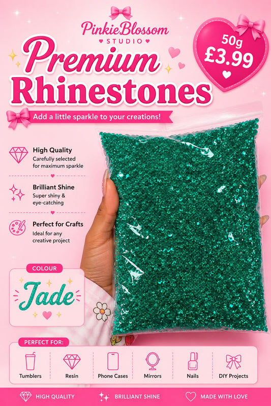 🟢Jade🟢Premium Rhinestones – 50g Sparkle Pack- Arts DIY Crafts
